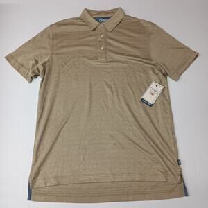 Chaps Milton Polo Shirt Men's L Large Desert Khaki Seacoast Wash Super Soft